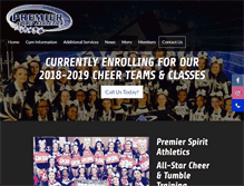 Tablet Screenshot of premierspiritathletics.com